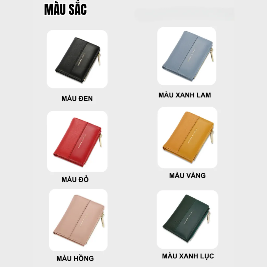 Ảnh Ví Nữ Ngắn Mini Cầm Tay TAILIAN Đựng Tiền Đựng Thẻ  Nhỏ Gọn Da Cao Cấp Cực Đẹp TL09 4