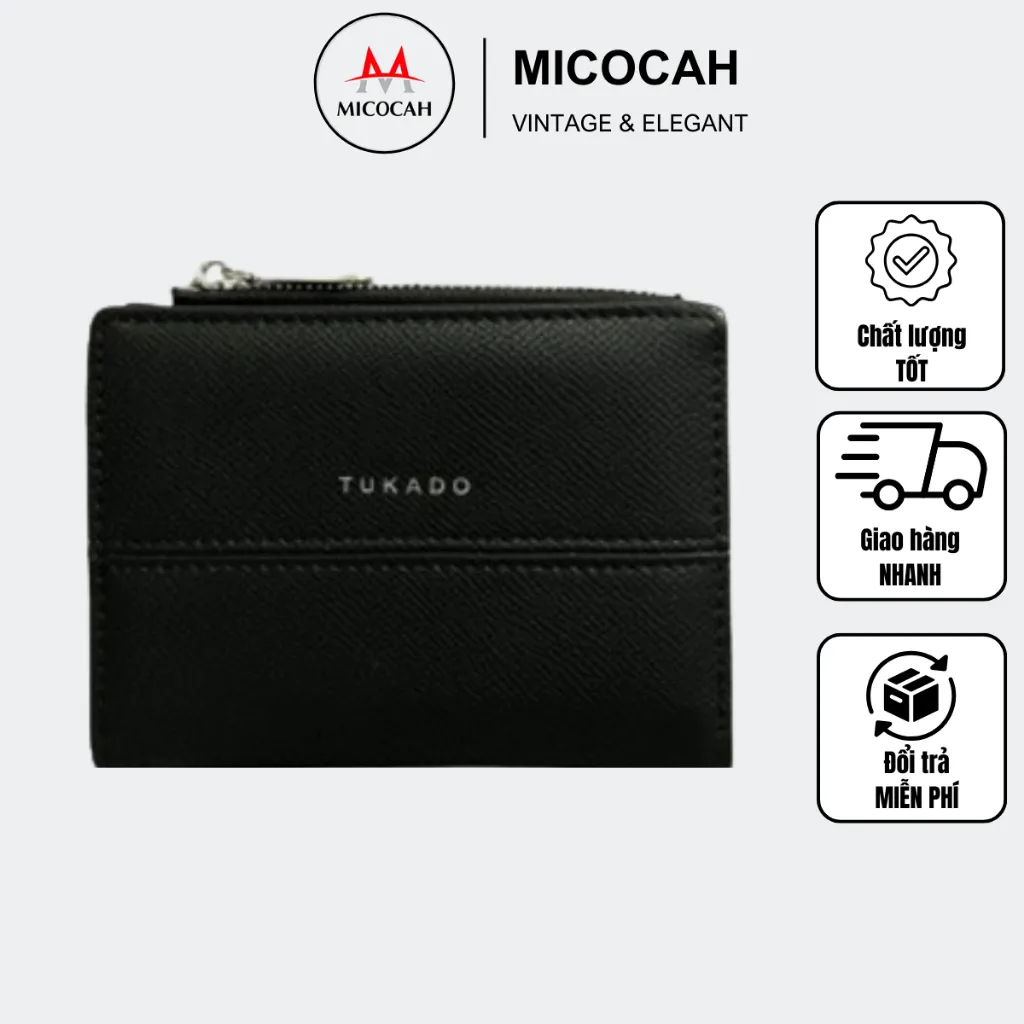 Ảnh Ví Nữ Ngắn Mini Cầm Tay TUKADO Full Box Đựng Tiền Nhiều Ngăn Tiện Dụng Chất Da Siêu Đẹp TK08 1