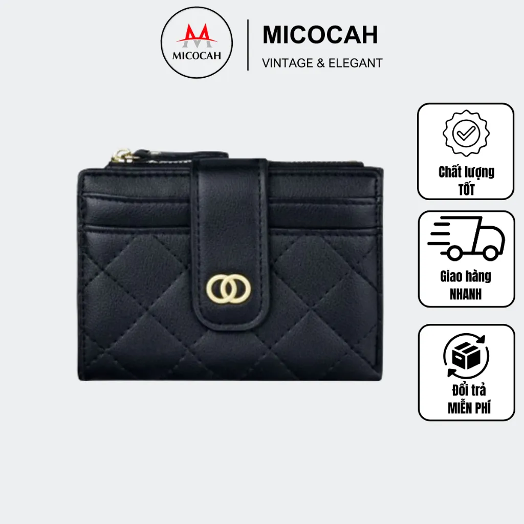 Ảnh Ví Nữ Ngắn Mini Cầm Tay Đựng Tiền TAILIAN Thời Trang Kẻ Caro Xinh Xắn Da Cao Cấp TL12 1