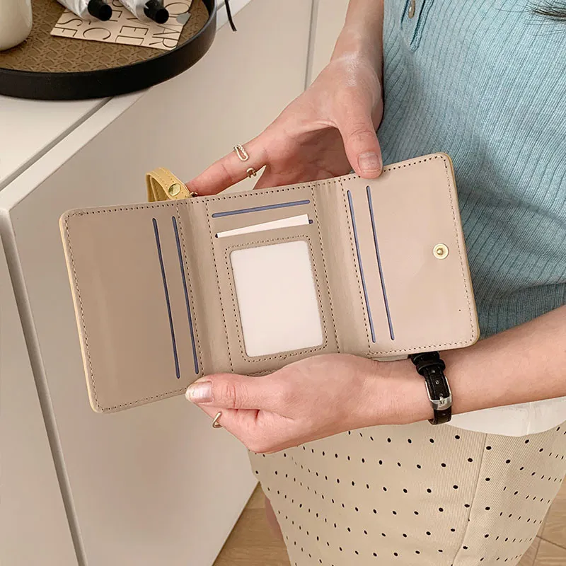 Ảnh Ví nữ sáng tạo ngọt ngào thời trang Ví đựng tiền đa chức năng in lưới dễ thương 2