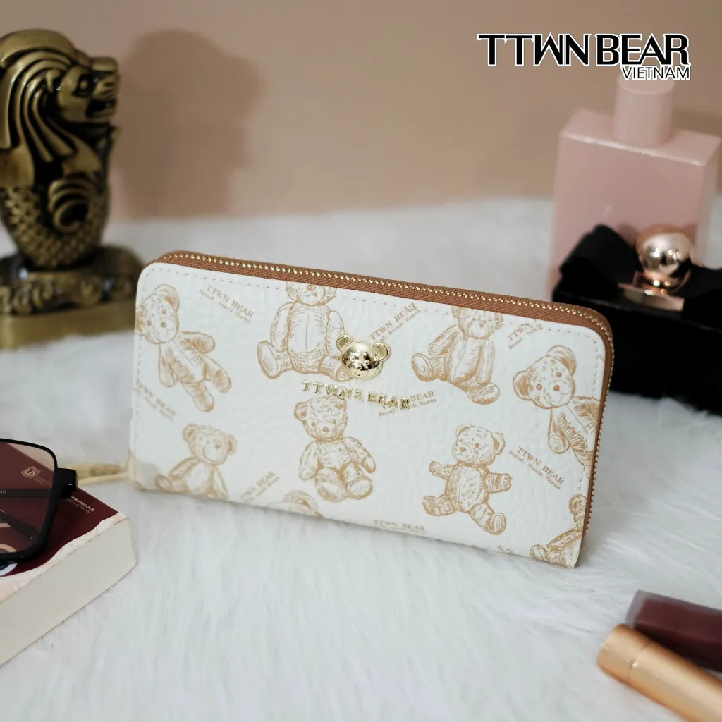 Ảnh Ví TTWN BEAR chính hãng - TT2304 Cầm Tay Mini, Có Móc Khóa, Ngăn Nhỏ Tiện Ích 3