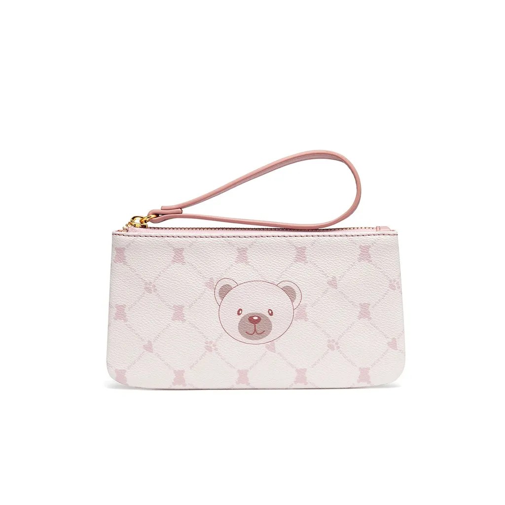 Ảnh Ví xinh tối giản cầm tay mini nữ Just Star đẹp dễ thương in gấu ViAnh Store 070719 4