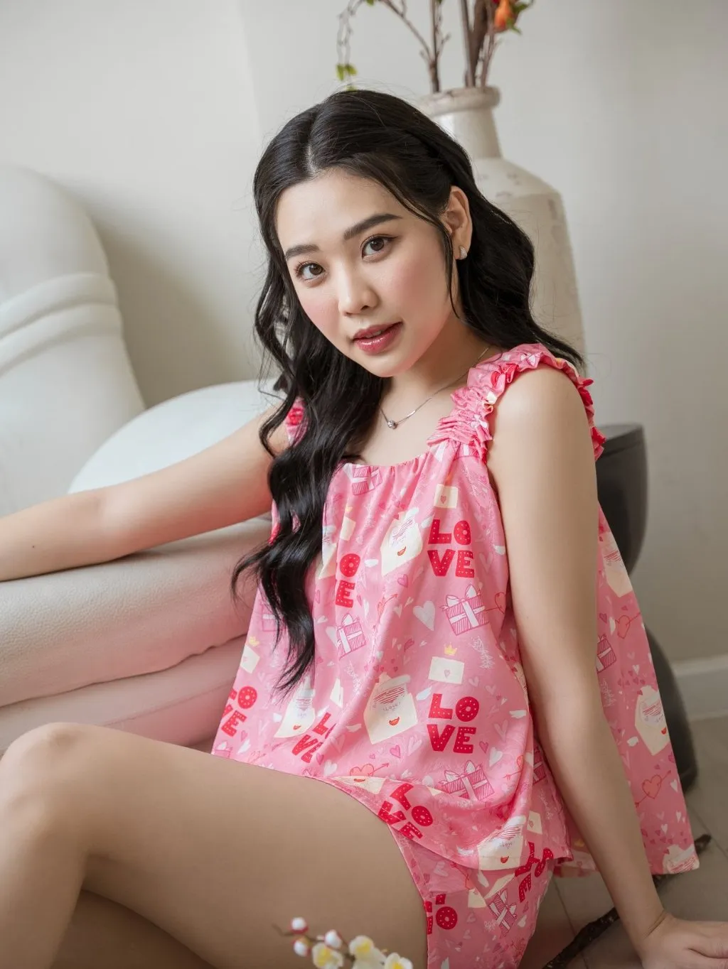 Ảnh VIBES Đồ bộ 2 dây Lụa Gấm cao cấp Sweetie Straps Set 4