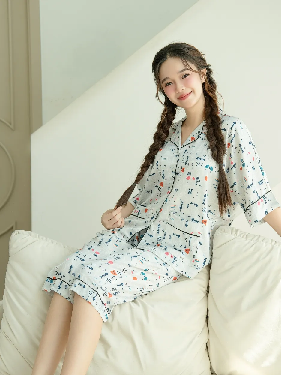 Ảnh VIBES Pijama lửng Ashie Capri Py Set 4