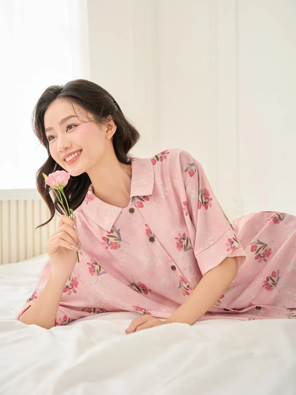 Ảnh VIBES Pijama ngắn Freesize Py Set phom rộng từ 45-65kg 2