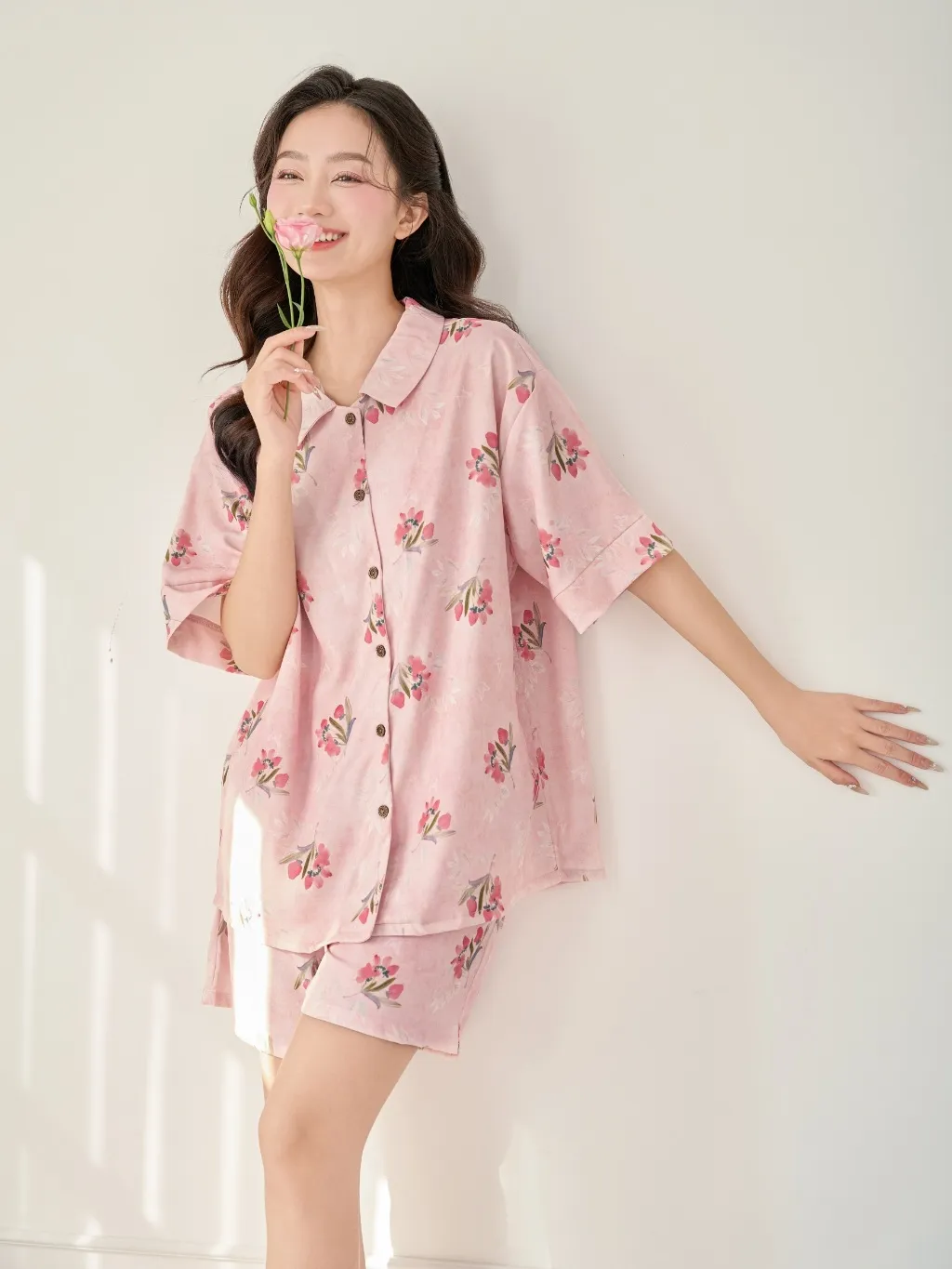 Ảnh VIBES Pijama ngắn Freesize Py Set phom rộng từ 45-65kg 3