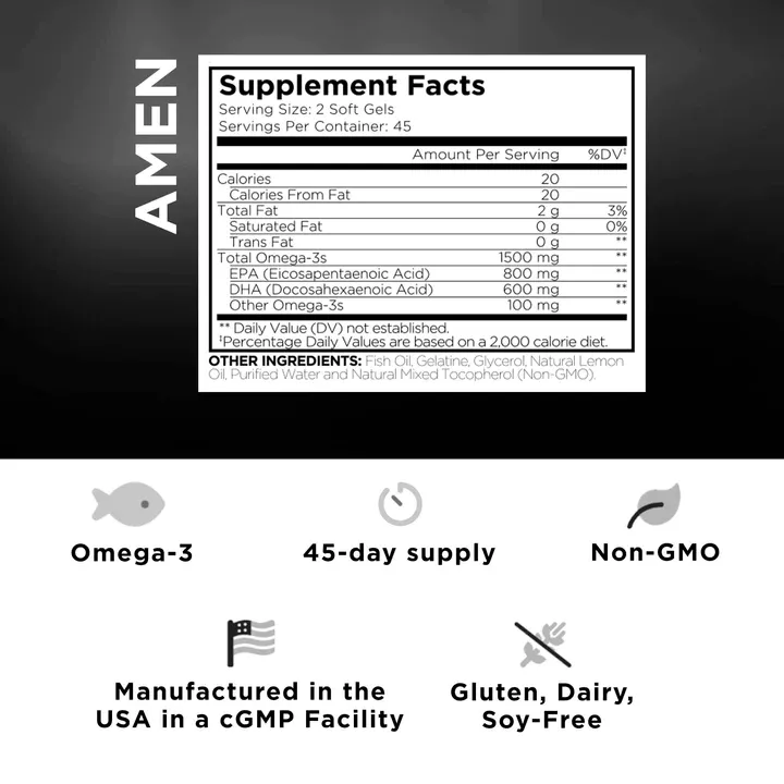 Ảnh Viên dầu cá Codeage Amen Omega-3 Hộp 90 Viên 2