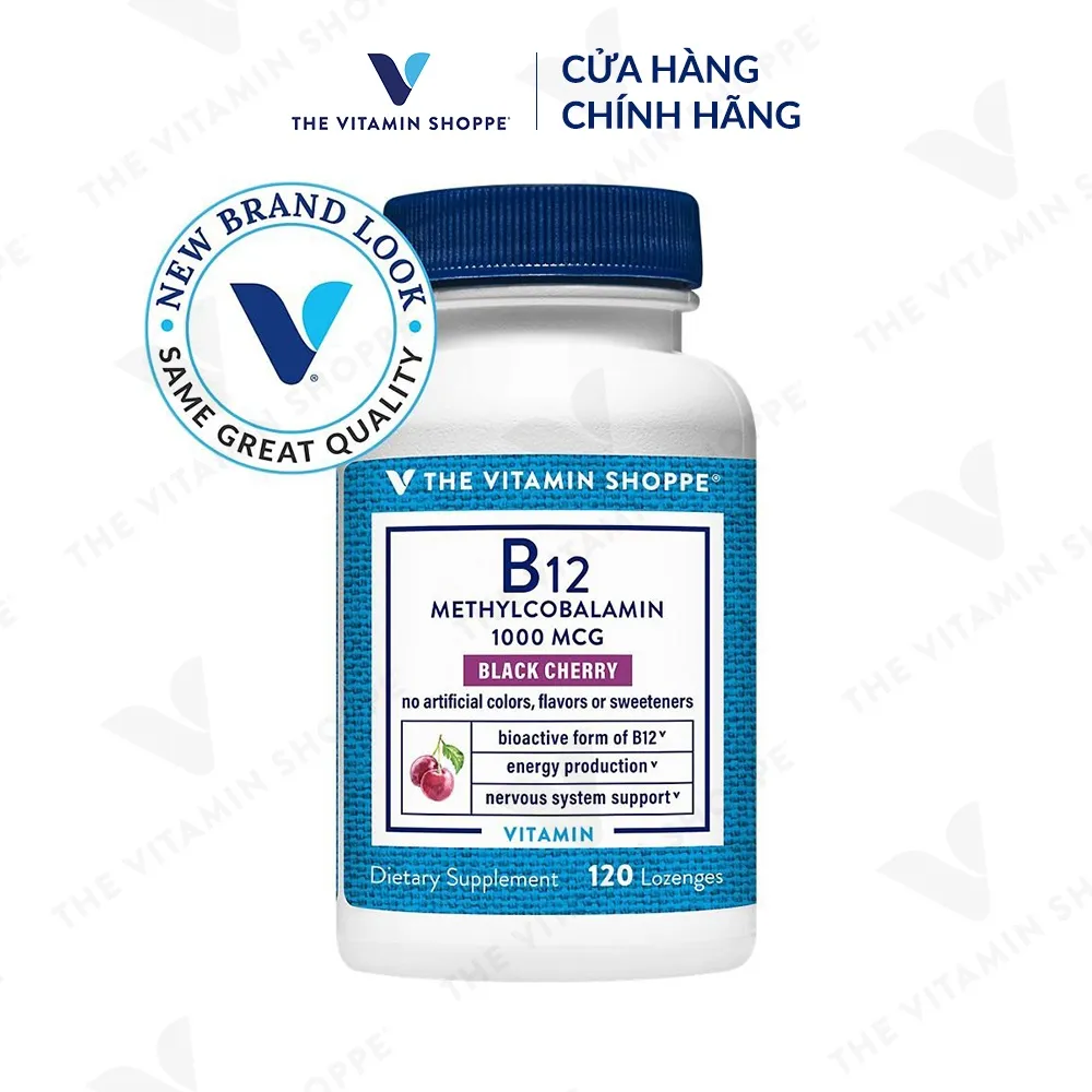 Ảnh Viên ngậm hỗ trợ tạo máu và hệ thần kinh THE VITAMIN SHOPPE B12 Methylcobalamin 1000 MCG 60 viên 4