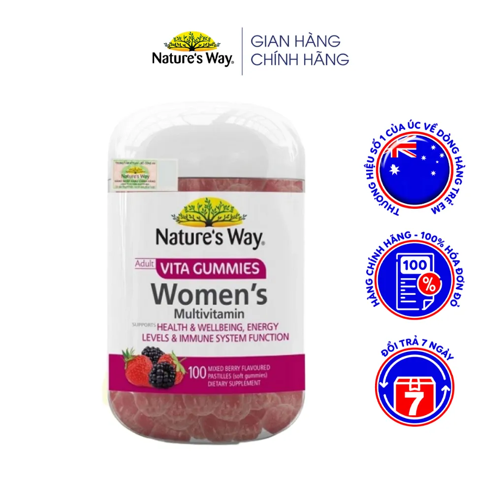 Ảnh Viên Nhai Nature’s Way Adult Vita Gummies Women’s Multivitamin Bổ Sung Vitamin Và Khoáng Chất Cho Phụ Nữ 1