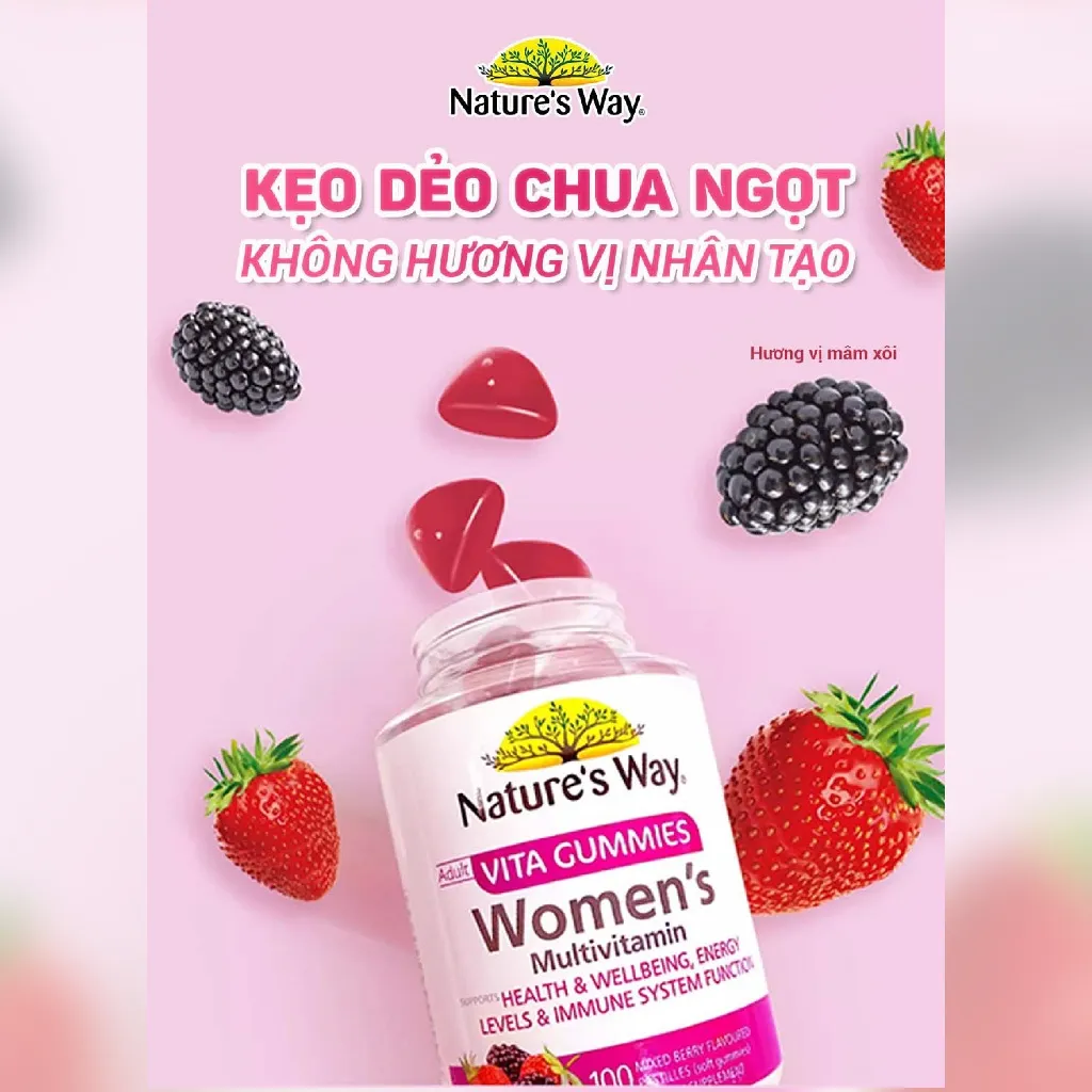 Ảnh Viên Nhai Nature’s Way Adult Vita Gummies Women’s Multivitamin Bổ Sung Vitamin Và Khoáng Chất Cho Phụ Nữ 2