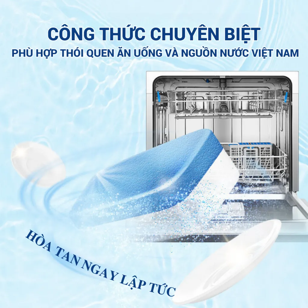 Ảnh Viên rửa chén bát SEAWAYS 3 trong 1 (Túi 35 viên x8gr) chuyên dùng cho máy rửa chén bát - An toàn, sạch hoàn hảo - KOCHI 4