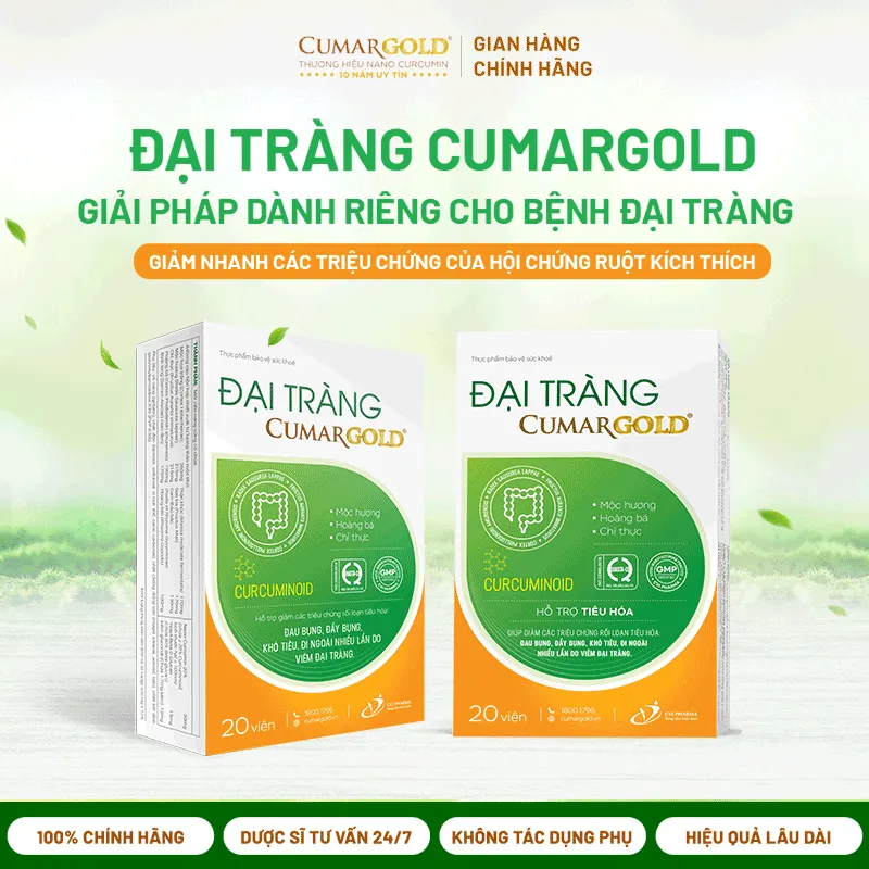 Ảnh Viên Uống Đại tràng CumarGold - Thảo Dược Dành Cho Người Viêm Đại Tràng Từ Nano Curcumin, 20 Viên - CMT01 3