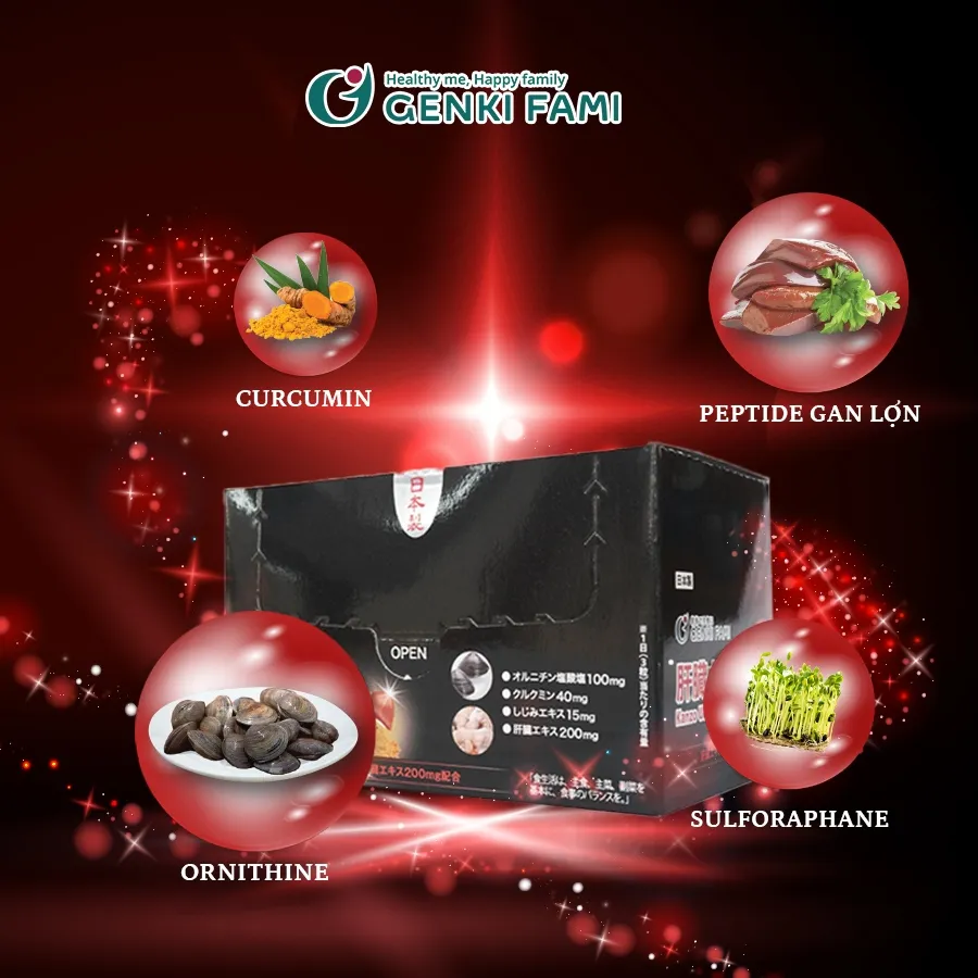 Ảnh Viên Uống Bổ Gan Kanzo Ukon Hộp 30 Viên Genki Fami Nhật Bản Date T2/2026 4