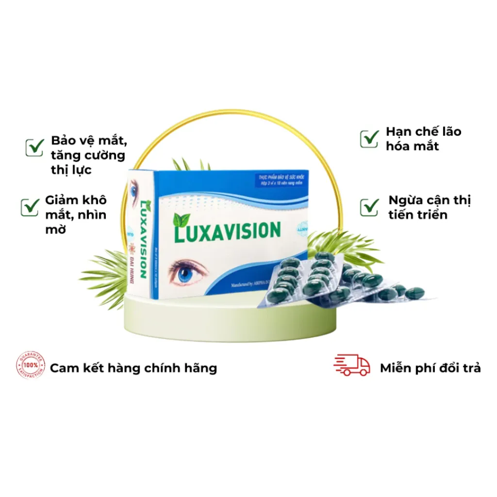 Ảnh Viên uống bổ mắt Luxavision hộp 30 viên hỗ trợ tăng cường thị lực và hạn chế lão hóa mắt 4