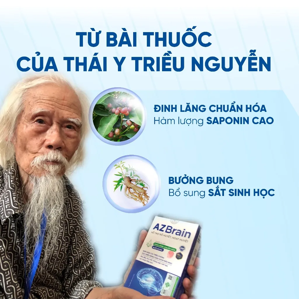 Ảnh Viên uống bổ não Az brain giảm đau đầu, mất ngủ, hết rối loạn tiền đình (Hộp 60 viên) Growgreenaz 3