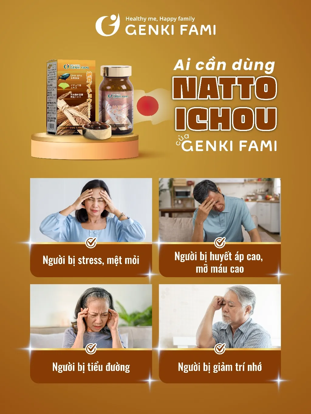 Ảnh Viên Uống Bổ Não, Ngừa Đột Quỵ Tai Biến, Giúp Ngủ Ngon Nattokinase 3000FU Natto Ichou Genki Fami Nhật Bản 2