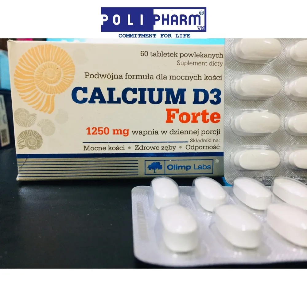 Ảnh Viên uống bổ sung Canxi CALCIUM D3 FORTE - OLIMP LABS xuất sứ Ba Lan hộp 60 viên nén POLIPHARM 3