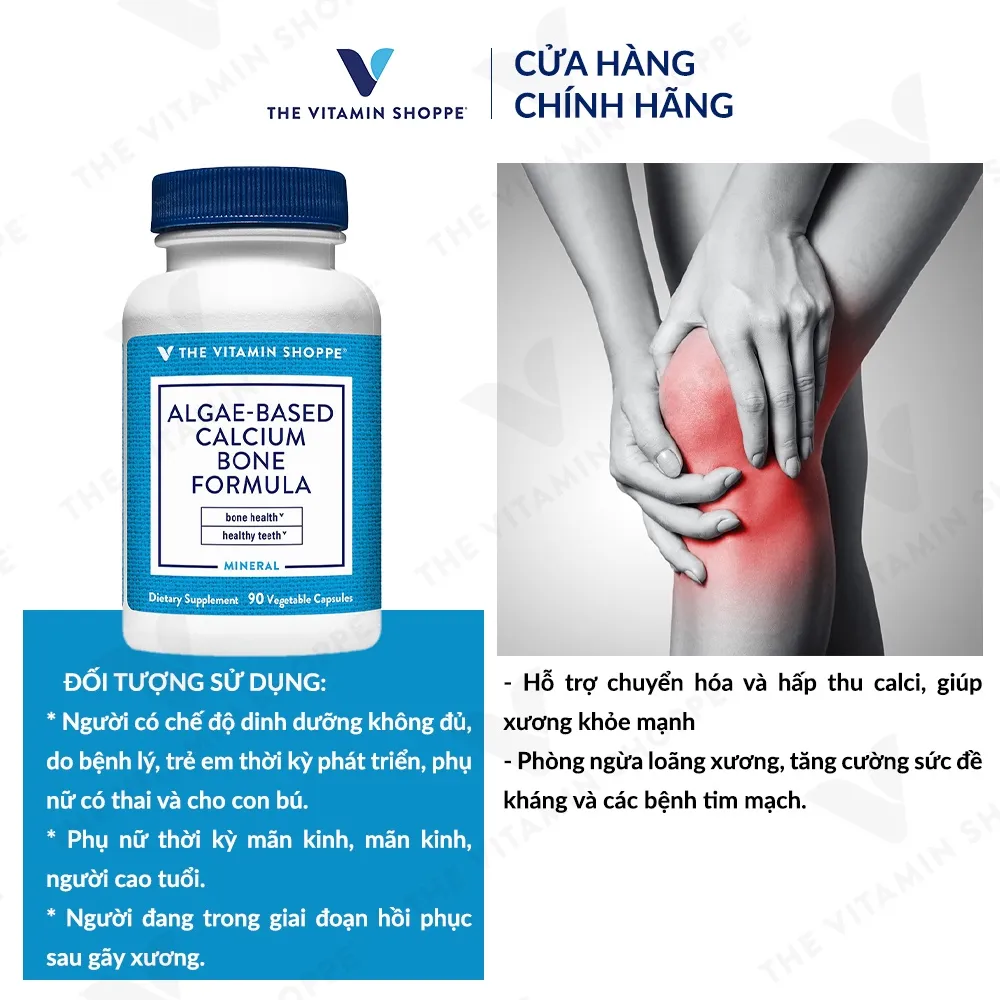 Ảnh Viên uống bổ sung canxi hữu cơ, chiết xuất tảo biển Algae-Based Calcium Bone Formula 3