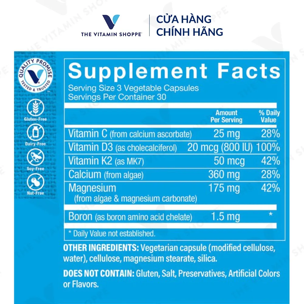 Ảnh Viên uống bổ sung canxi hữu cơ, chiết xuất tảo biển Algae-Based Calcium Bone Formula 4