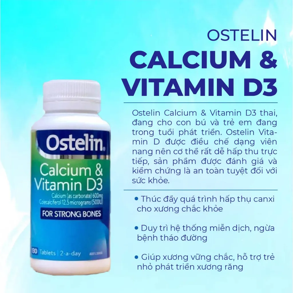 Ảnh Viên uống bổ sung canxi và vitamin D3 cho mẹ bầu ostelin 130 viên Healthy Care Extate Official Mall 4