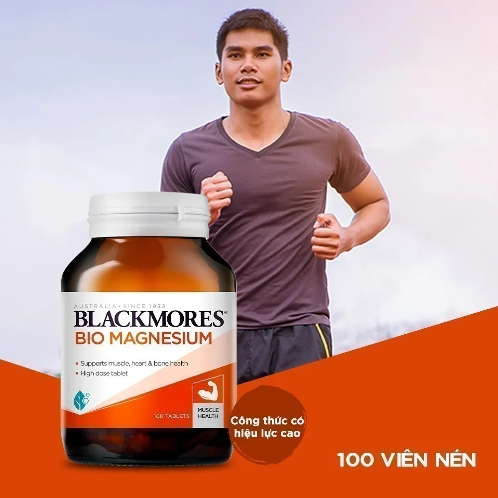 Ảnh Viên Uống Bổ Sung Magie Hỗ Trợ Cơ Bắp Ngăn Ngừa Chuột Rút Blackmores Bio Magnesium Lọ 100 Viên 3