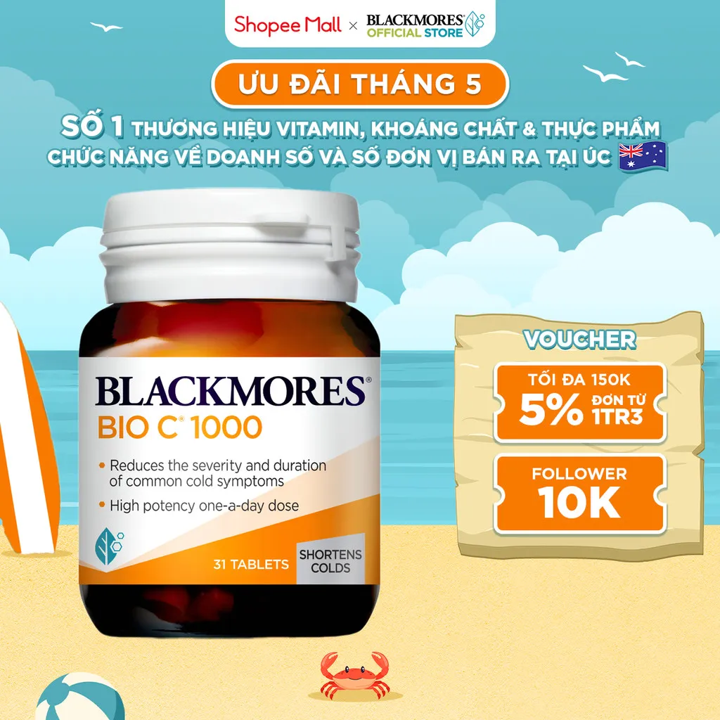 Ảnh Viên Uống Bổ Sung Vitamin C Blackmores Bio C 1000mg Lọ 31 Viên 1