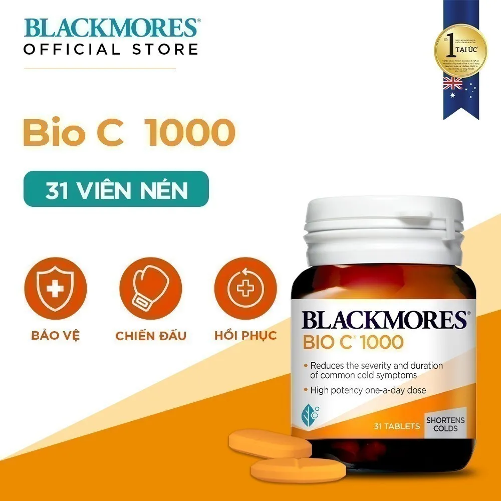 Ảnh Viên Uống Bổ Sung Vitamin C Blackmores Bio C 1000mg Lọ 31 Viên 2