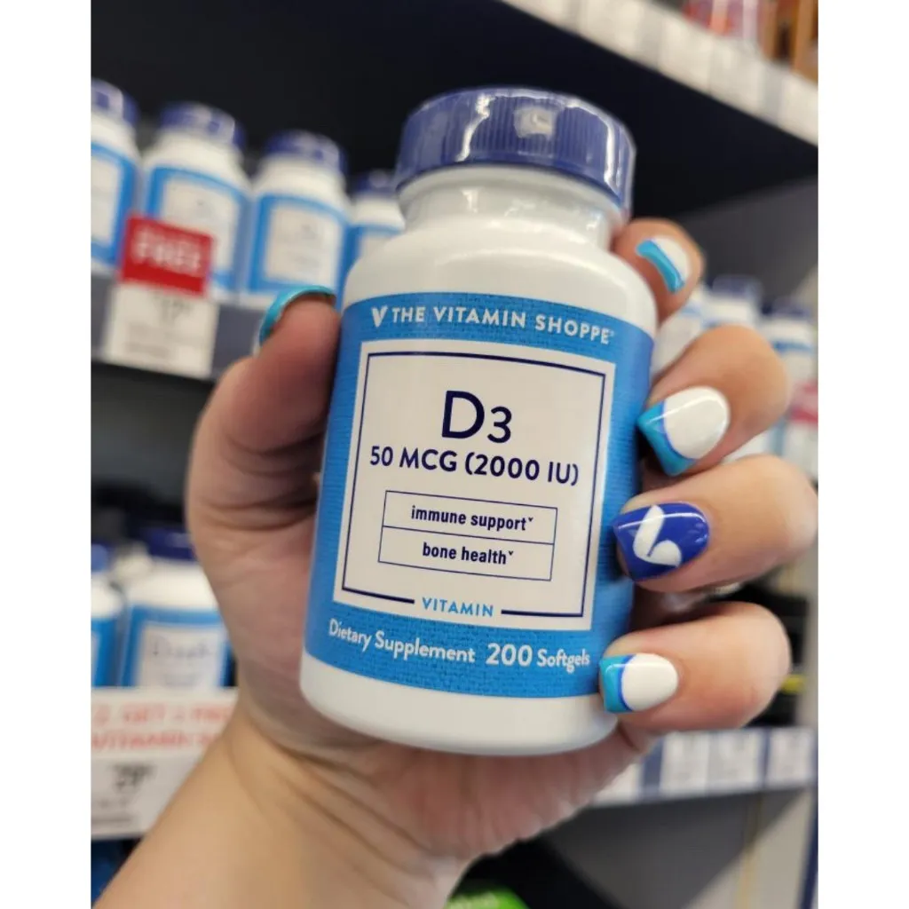 Ảnh Viên Uống Bổ Sung Vitamin D3, Tăng Cường Hấp Thu Canxi The Vitamin Shoppe 100 viên 400 IU/ 2000 IU 4