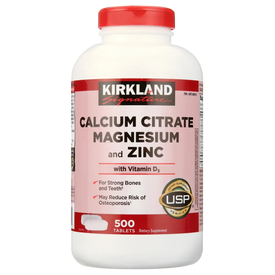 Ảnh Viên uống chắc xương Kirkland Signature Calcium Citrate Magnesium And Zinc 500mg hộp 500 v Extaste 3