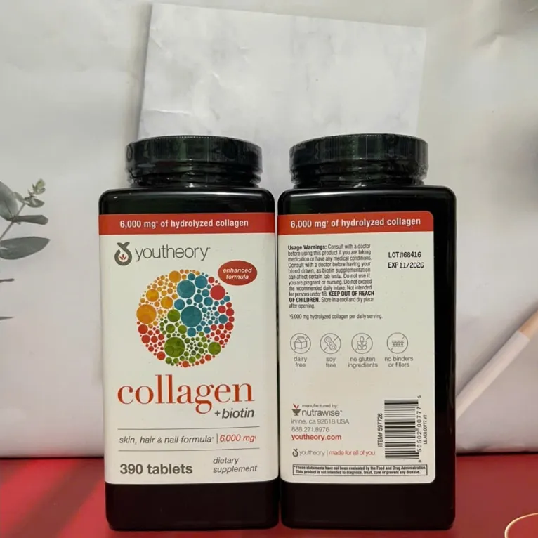 Ảnh Viên uống collagen mỹ youtheory collagen Type 1,2,3 390 viên Healthy Care chống lão hóa đẹp da 3