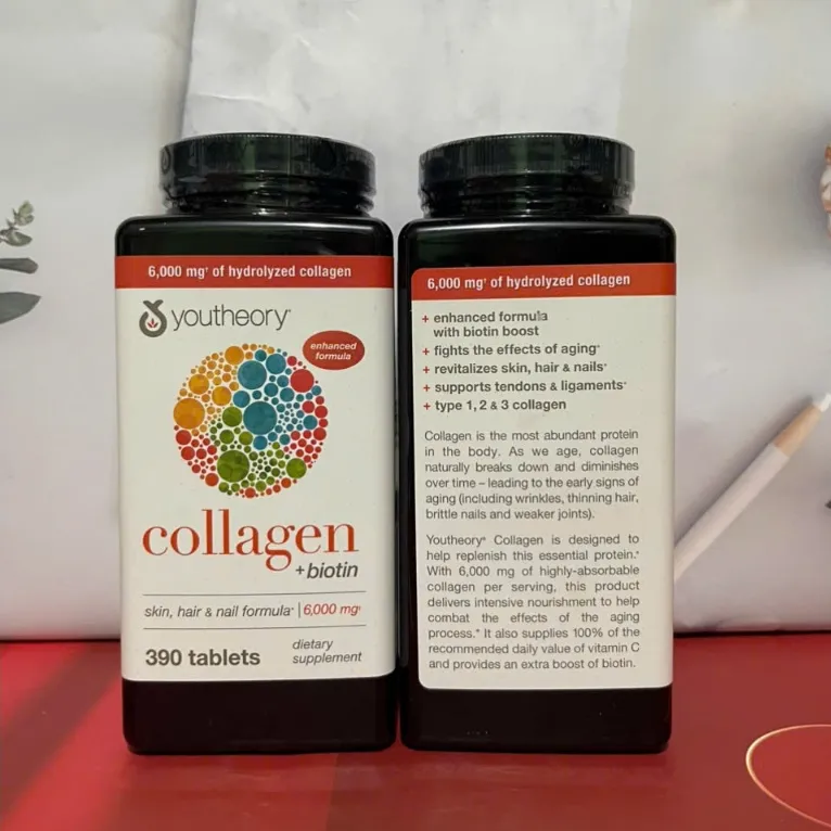 Ảnh Viên uống collagen mỹ youtheory collagen Type 1,2,3 390 viên Healthy Care chống lão hóa đẹp da 4