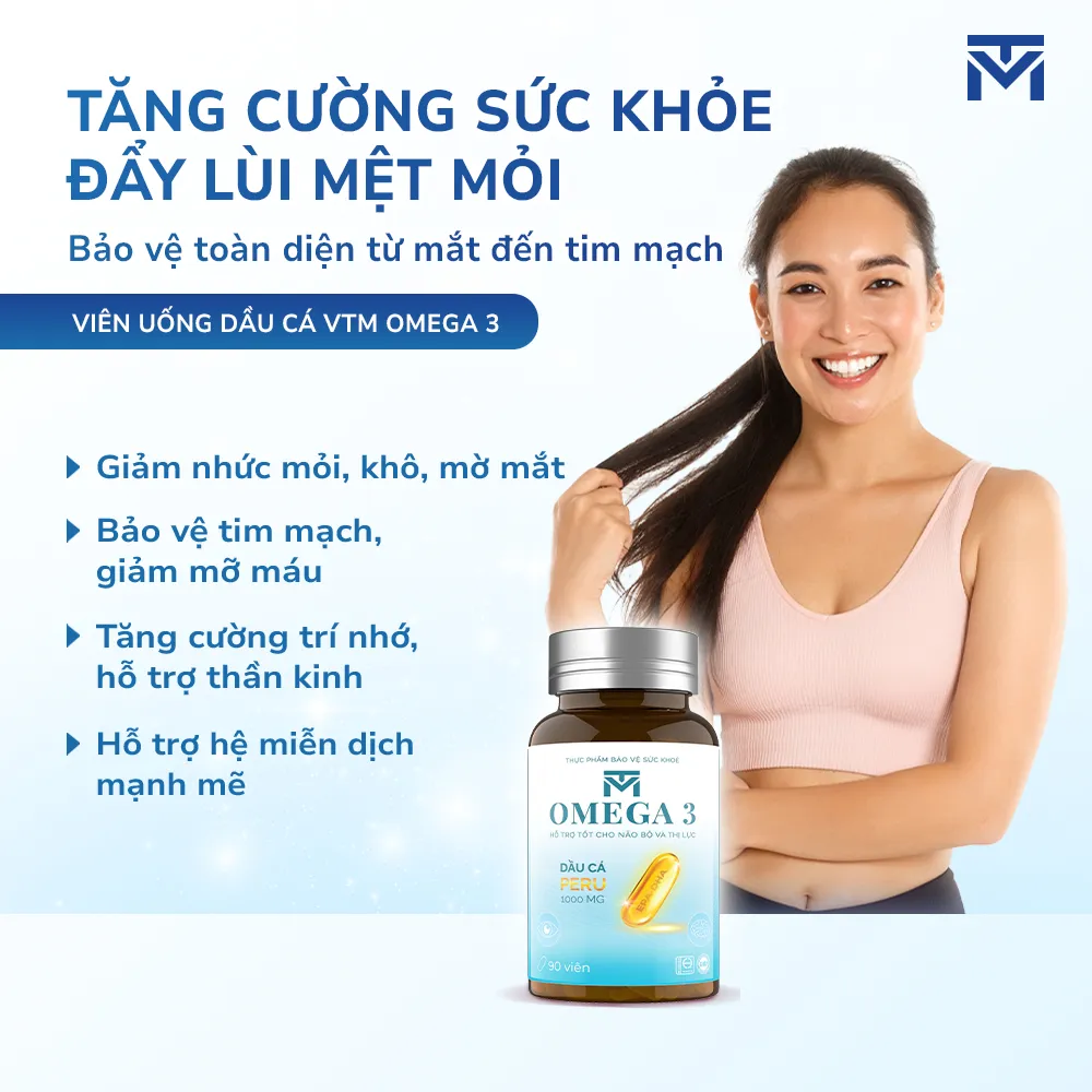 Ảnh Viên uống dầu cá VTM OMEGA 3 tăng cường thị lực, bảo vệ tim mạch - lọ 90 viên 4