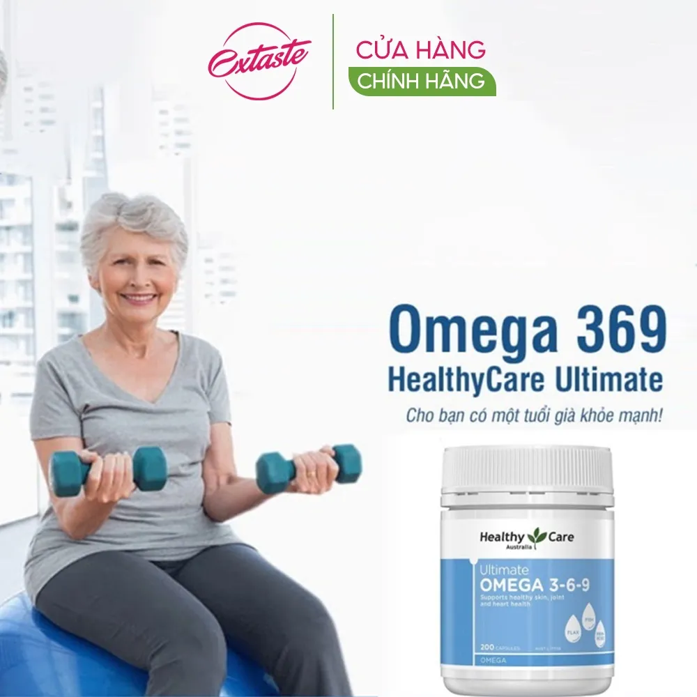 Ảnh Viên uống giảm mỏi mắt Healthy Care Ultimate Omega 369 hỗ trợ tim mạch huyết áp 200 viên 3