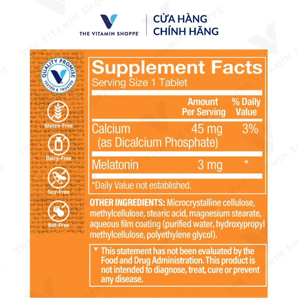 Ảnh Viên uống hỗ trợ giấc ngủ ngon Melatonin giải phóng kéo dài Melatonin Sustained Release 3 MG 4