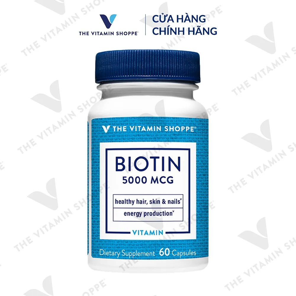 Ảnh Viên Uống Hỗ Trợ Sức Khỏe Da, Tóc, Móng THE VITAMIN SHOPPE Biotin 5000 MCG 3