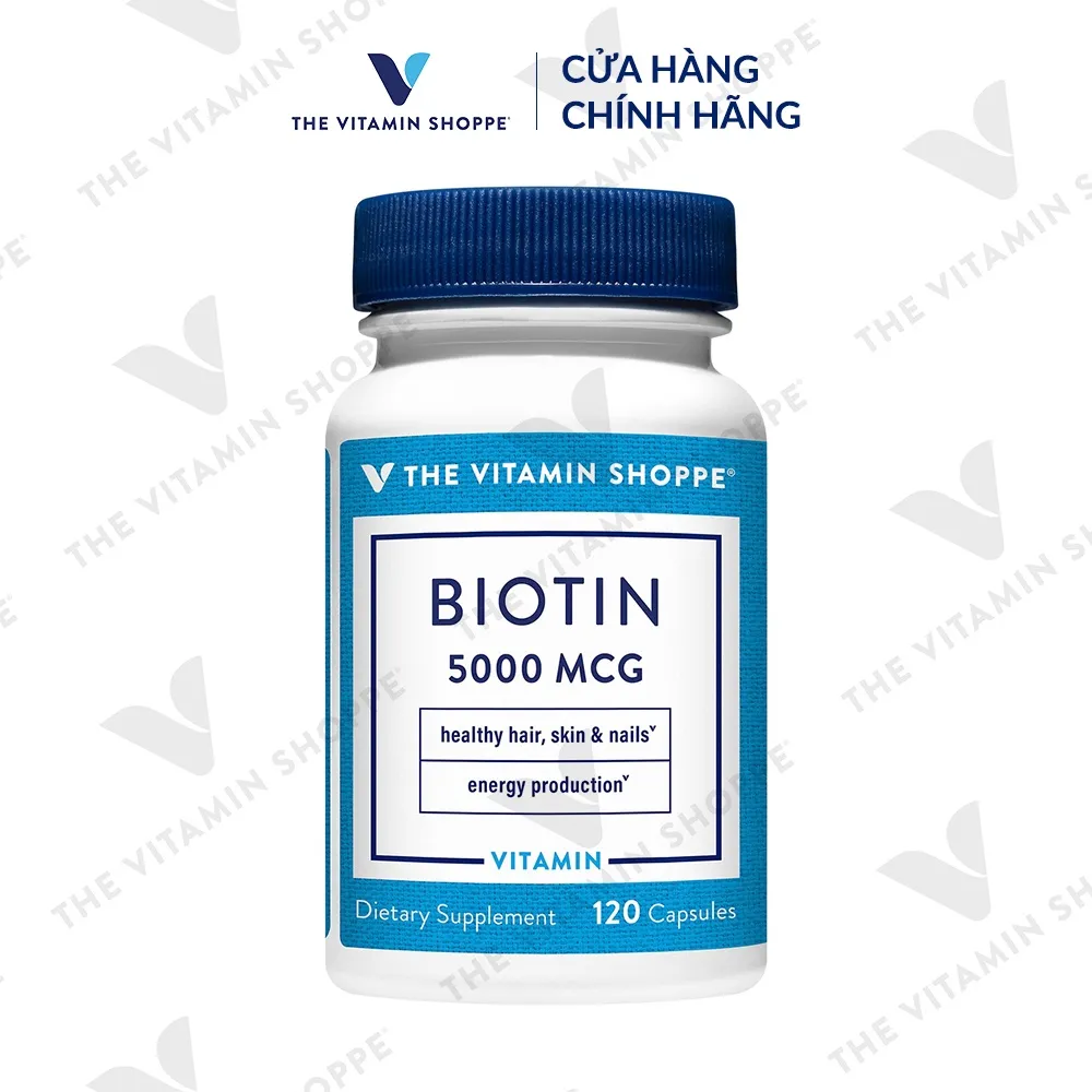 Ảnh Viên Uống Hỗ Trợ Sức Khỏe Da, Tóc, Móng THE VITAMIN SHOPPE Biotin 5000 MCG 4