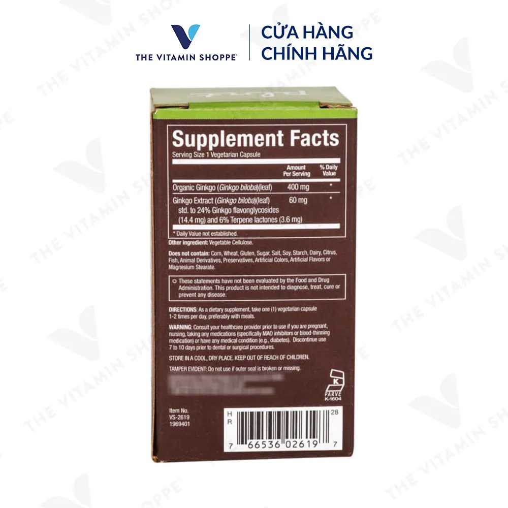 Ảnh Viên uống hoạt huyết dưỡng não PLNT Ginkgo tăng cường tuần hoàn 60 viên 4