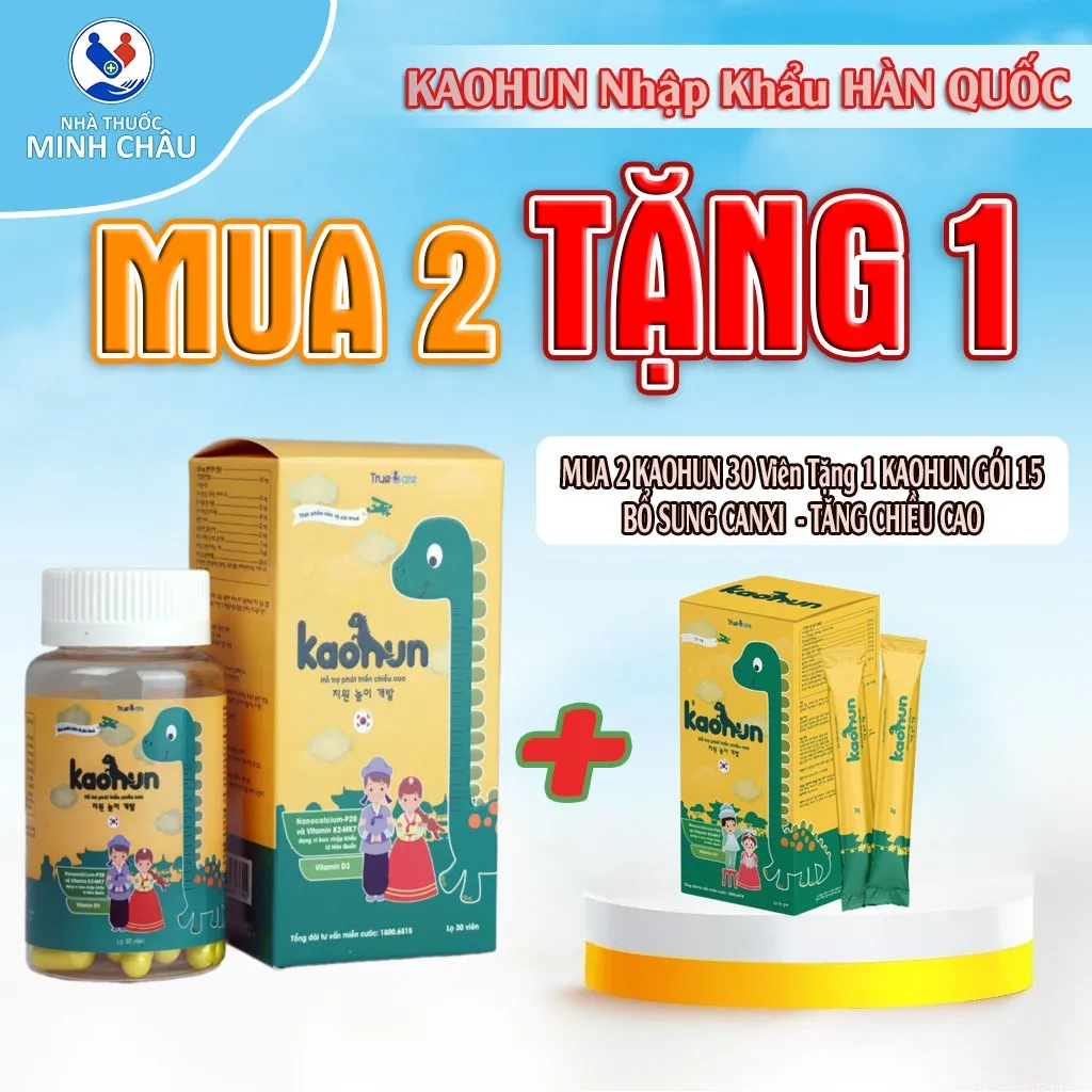 Ảnh Viên Uống KAOHUN bổ sung canxi hỗ trợ tăng chiều cao cho bé nhập khẩu Hàn Quốc 1