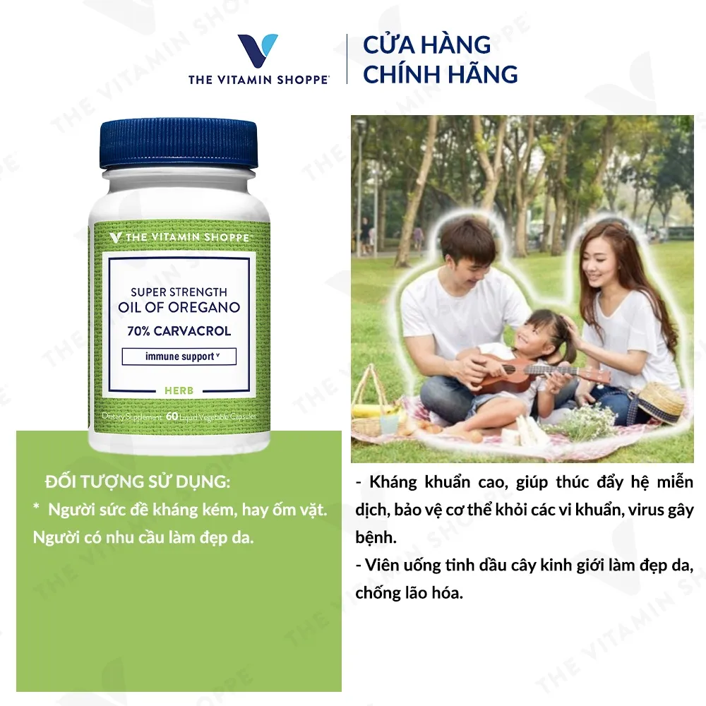 Ảnh Viên uống kháng khuẩn chiết xuất từ tinh dầu cây kinh giới THE VITAMIN SHOPPE Super Strength Oil Of Oregano 2