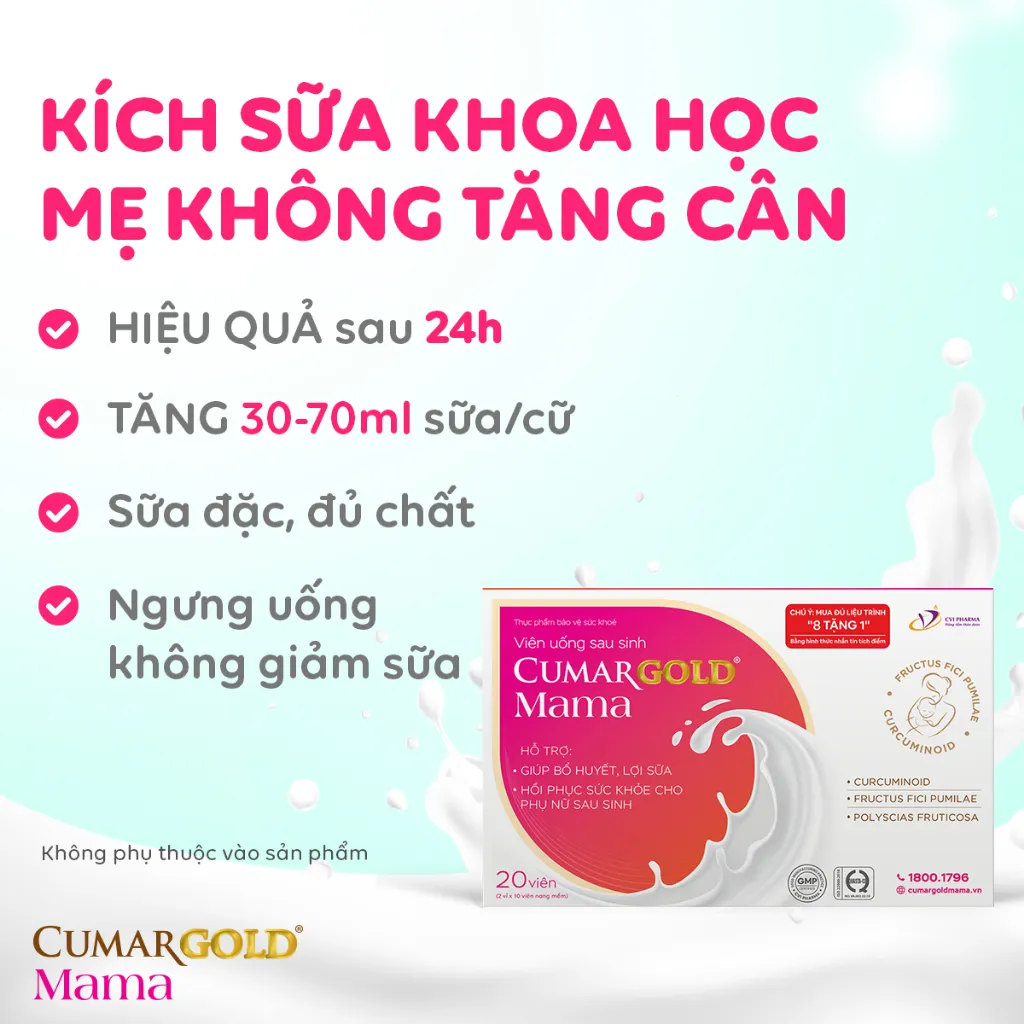 Viên Uống Lợi Sữa CumarGold Mama - Gọi Sữa Về Nhanh, Phục Hồi Sau Sinh