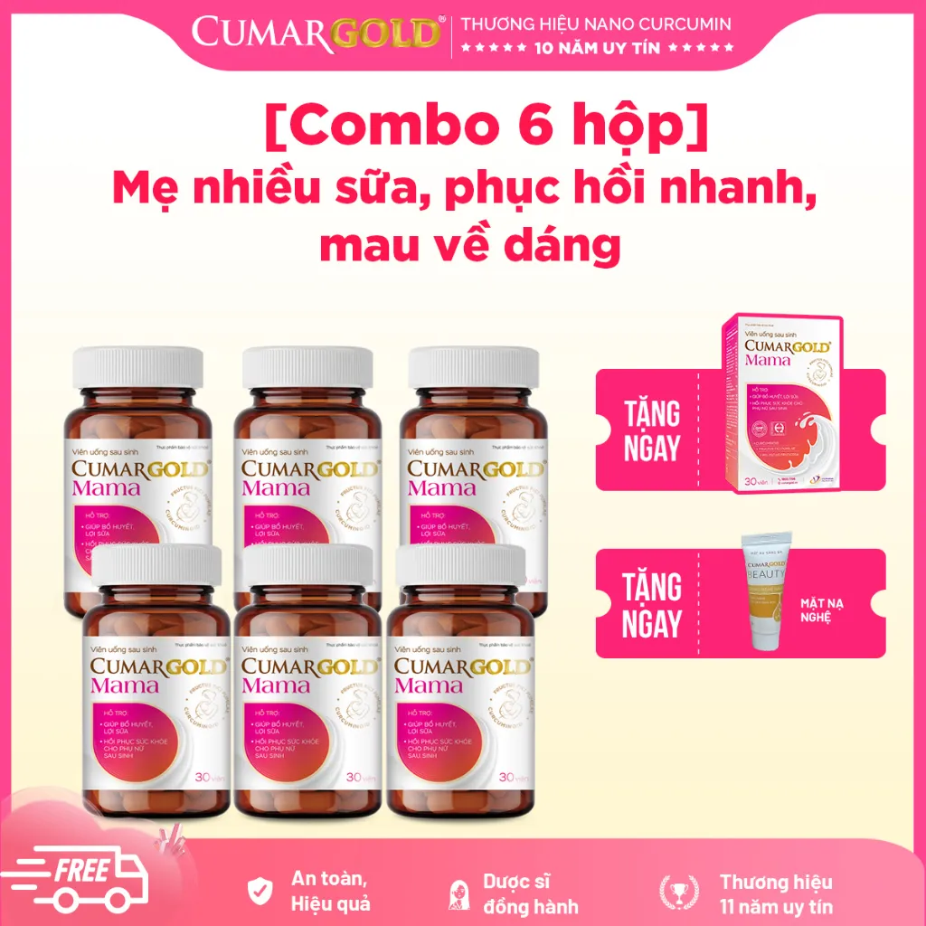 CumarGold Mama: Lợi Sữa, Bổ Huyết, Phục Hồi Sức Khỏe Mẹ Sau Sinh
