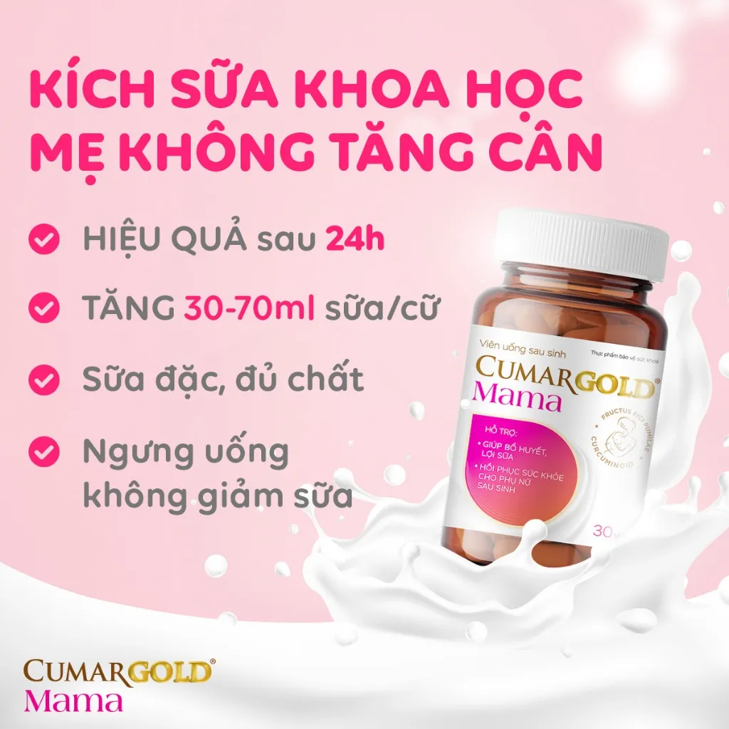 Ảnh Viên Uống Lợi Sữa CumarGold Mama - Gọi Sữa Về 24h, Bổ Huyết, Phục Hồi Sức Khoẻ Sau Sinh - CMUSS2 2