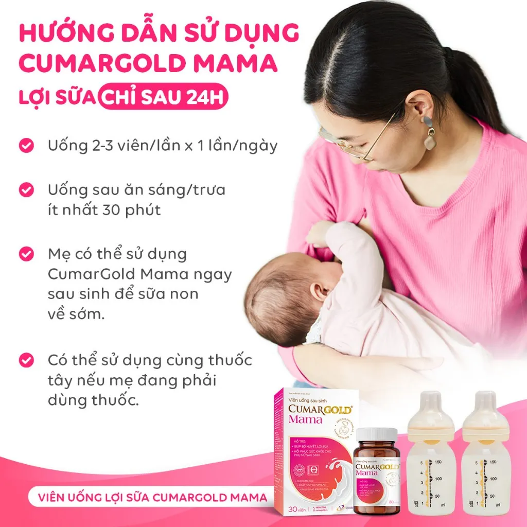 Ảnh Viên Uống Lợi Sữa CumarGold Mama - Gọi Sữa Về 24h, Bổ Huyết, Phục Hồi Sức Khoẻ Sau Sinh - CMUSS2 4
