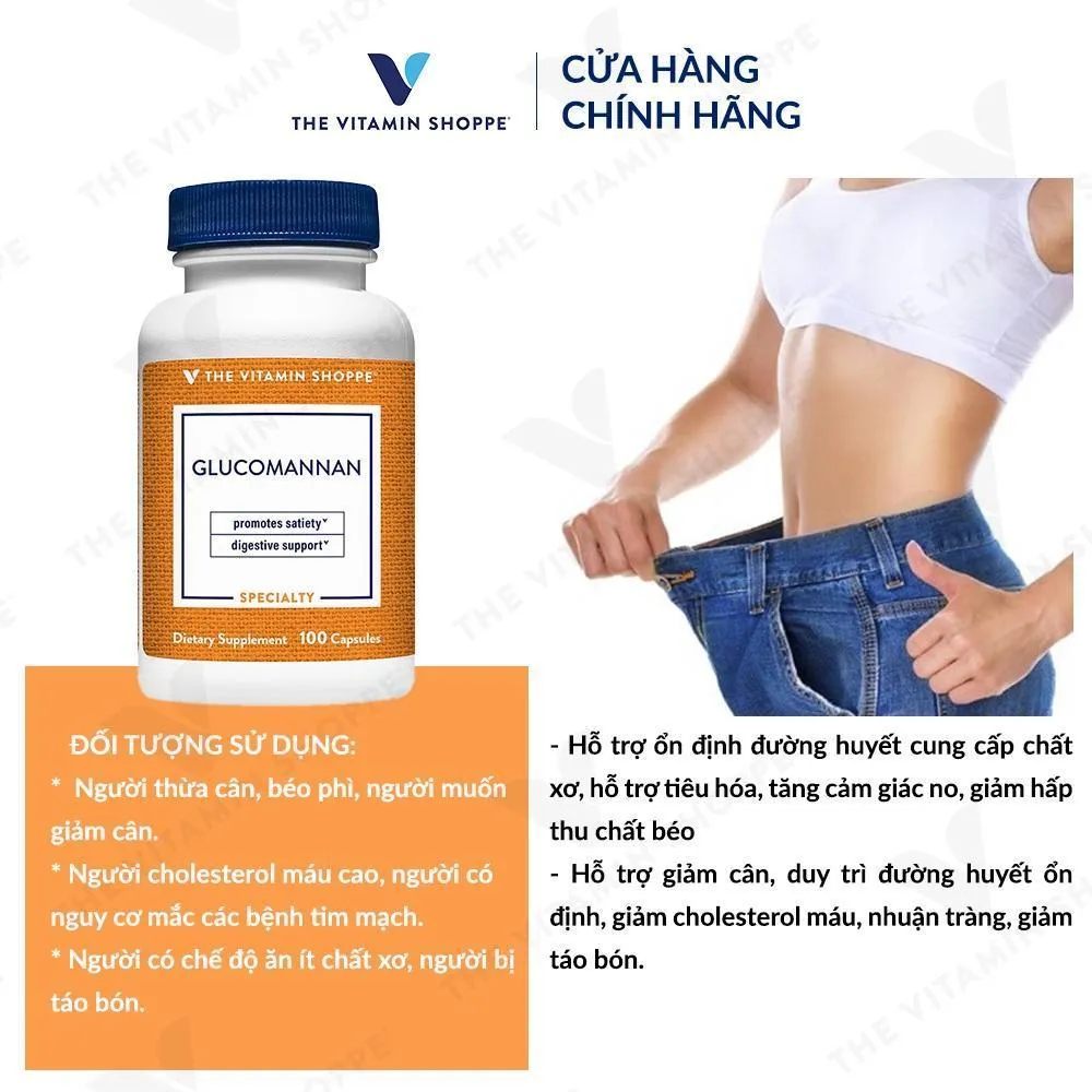 Ảnh VIÊN UỐNG ỔN ĐỊNH ĐƯỜNG HUYẾT THE VITAMIN SHOPPE GLUCOMANNAN 4
