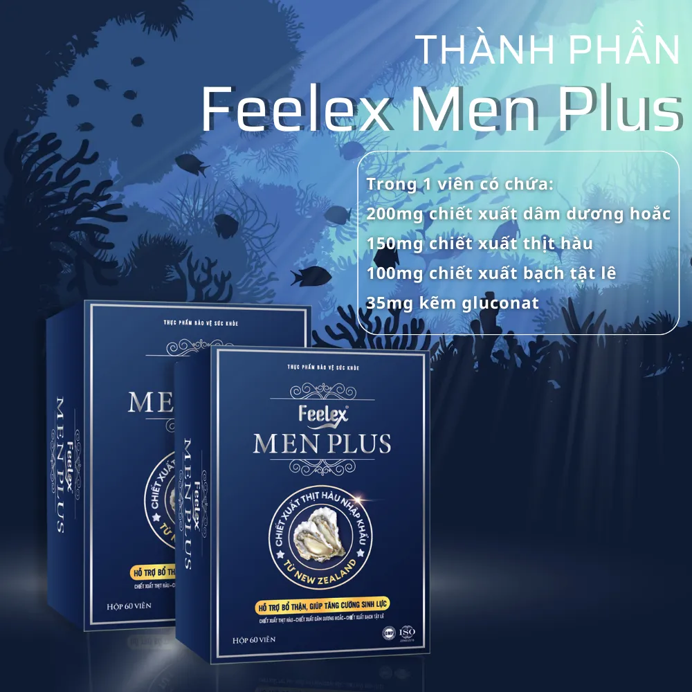 Ảnh Viên uống tăng cường sinh lí nam giới Feelex Men Plus, tác dụng nhanh chóng - hộp 60 viên 3