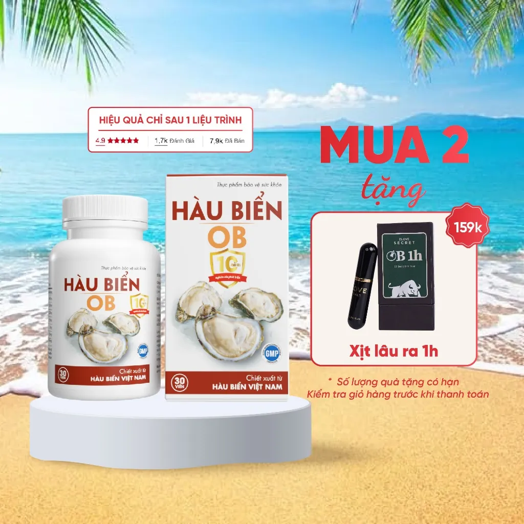 Ảnh Viên uống tăng cường sinh lý nam giới Hàu biển ob bổ sung kẽm, tinh chất hàu (Hộp 30v), ZLove 1