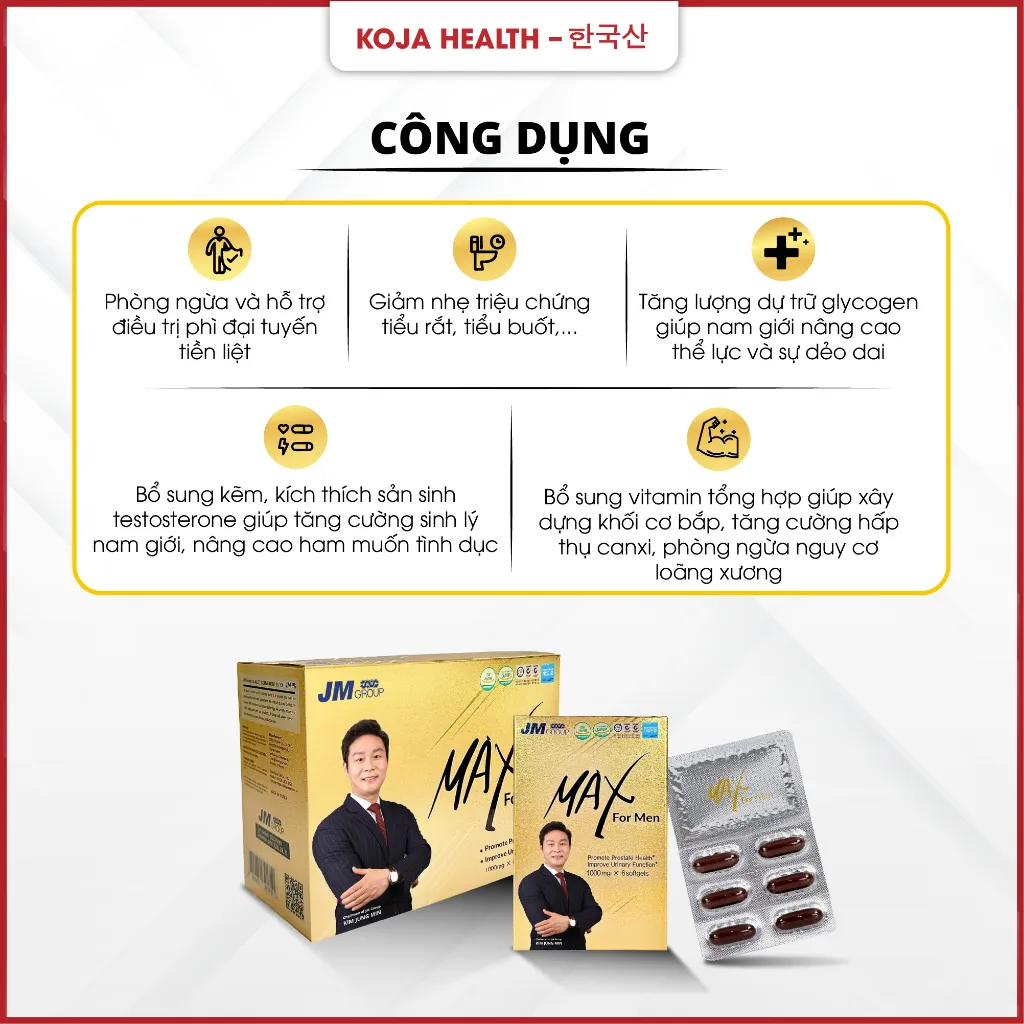 Ảnh Viên uống tăng cường sinh lý nam Max For Man Hàn Quốc – 60 viên 2