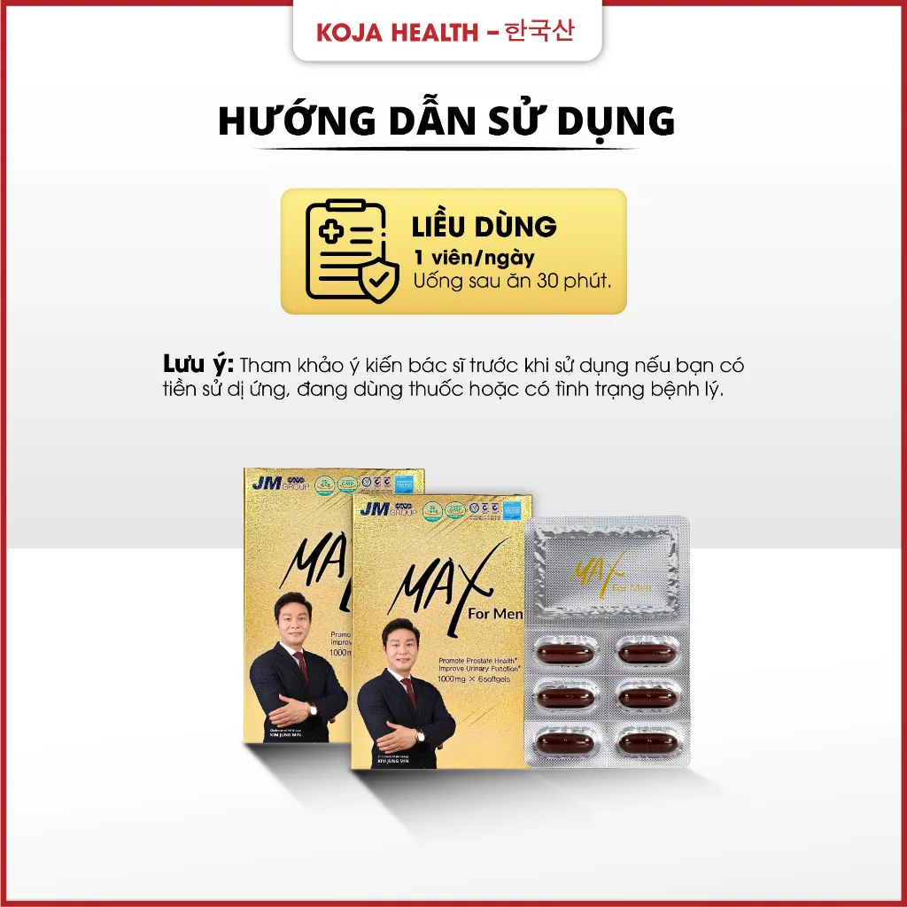 Ảnh Viên uống tăng cường sinh lý nam Max For Man Hàn Quốc – 60 viên 3