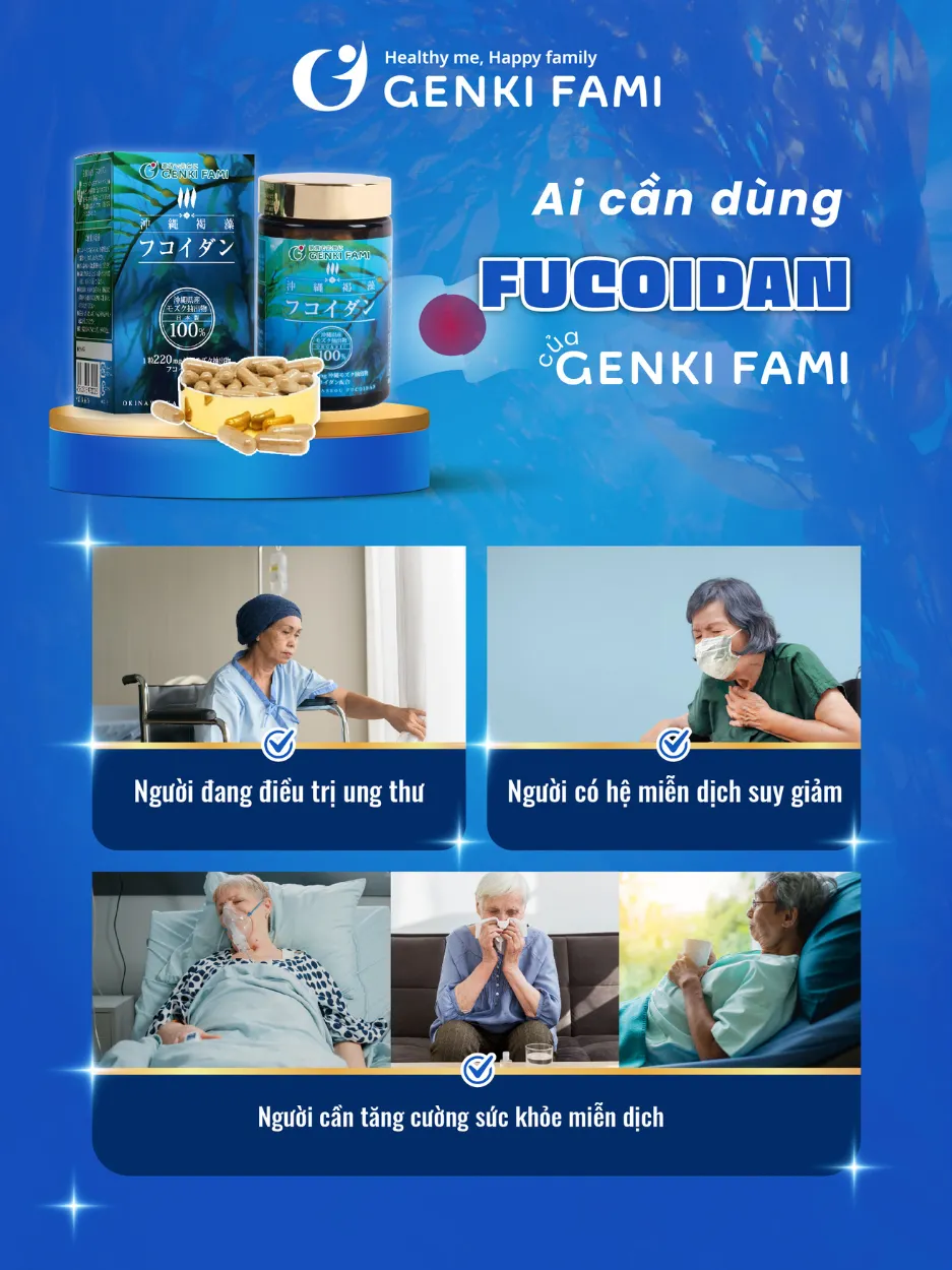 Ảnh Viên Uống Tảo Nâu Fucoidan Okinawa Genki Fami Nhật Bản, Hỗ Trợ Phòng Ngừa Ung Bướu, Tăng Cường Đề Kháng, Miễn Dịch 4