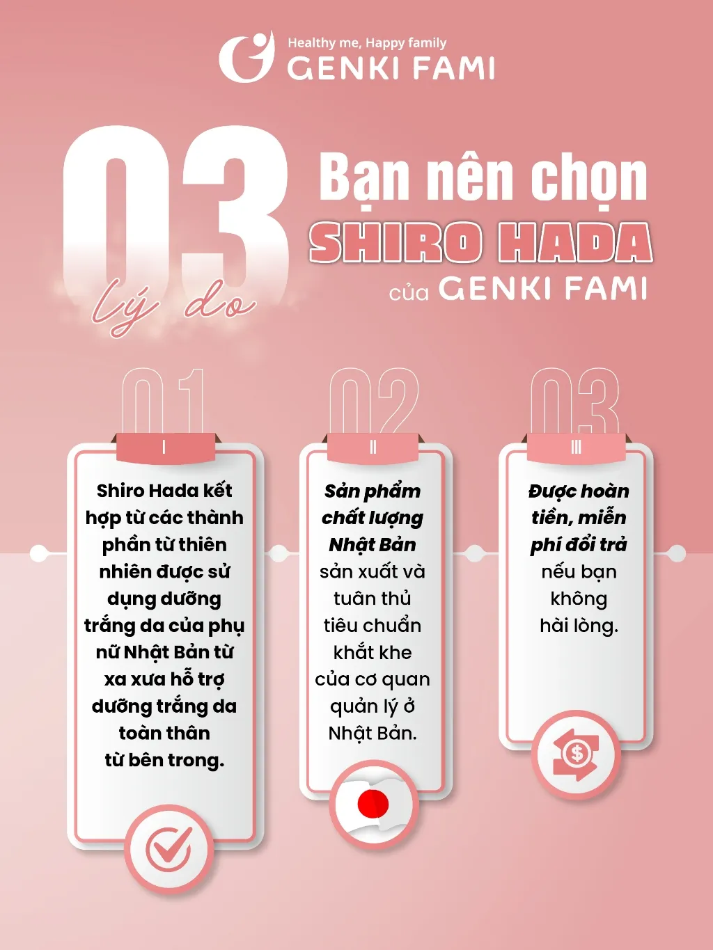 Ảnh Viên Uống Trắng Da, Ngăn Ngừa Lão Hóa, Sạm Nám, Tàn Nhang Giúp Da Đều Màu Từ Thiên Nhiên Shiro Hada Genki Fami Nhật Bản 3